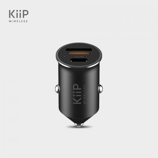 KiiP Wireless C8 Car Charger Mobil 45W Type-C+USB Fast Charging
