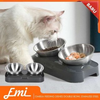 OMEKA Tempat Makan Hewan Peliharaan Kucing Anjing Feeding Dishes