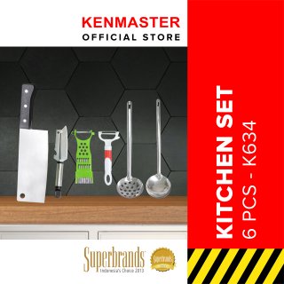 KENMASTER K634 Kitchen Suit Set Peralatan Dapur [6 pcs]