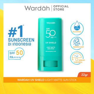 Wardah UV Shield Light Matte Sun Stick - Sunscreen Wajah SPF 50 PA+++