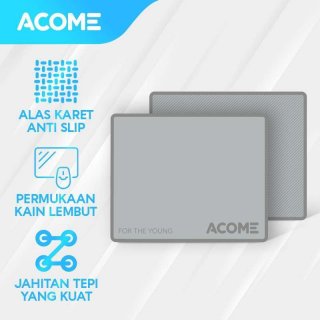 ACOME AMP01 Fashion Mousepad Alas Karet Anti Slip Grey