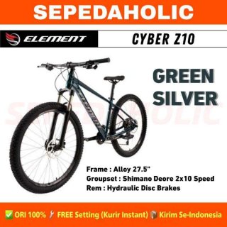 Sepeda Gunung MTB ELEMENT CYBER Z10 Alloy 20 Speed 27.5 Inch