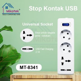 Mikotek - Stop Kontak Serbaguana + USB MT-8341