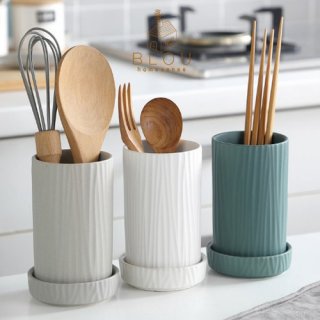 Wadah Tempat Sendok Garpu Nordic kitchen storage Spoon Holder Ceramic
