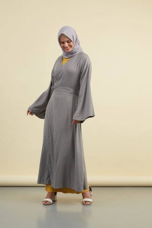 21. Havva - Dawha Long Dress Grey, Sederhana Modelnya
