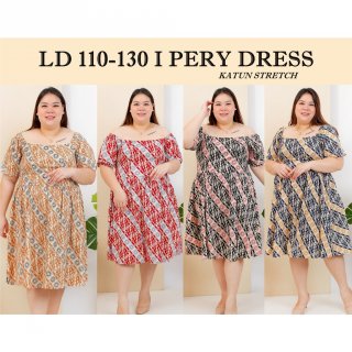 15. Pery Dress Batik Jumbo, Batik Simple dengan Motif Kekinian 