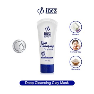 4. Inez Deep Cleansing Clay Mask, Mengecilkan Pori-pori Wajah