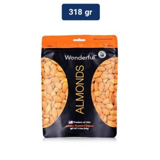18. Wonderful Classic Roasted Salted Almonds, Asin Alami Tanpa Perasa