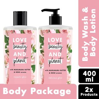 26. Love Beauty & Planet Body Wash & Body Lotion Murumuru Butter & Rose 400 ml