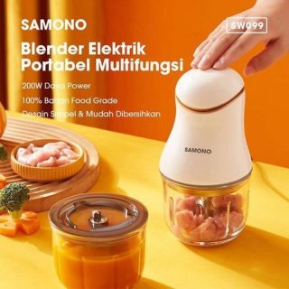 SAMONO SW099 Mini Chopper Daging Buah Meat Blender Elektrik 200W
