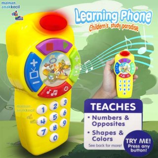 Mainan Edukatif Bayi Learning Phone Kuning Telepon Bayi 
