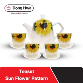 11. Dong Hwa Tea Set Keramik Motif Sun Flower