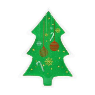 6. ZEN Piring Saji Keramik Pohon Natal/Christmas Tree Hijau, Berbahan Keramik Mudah Dibersihkan
