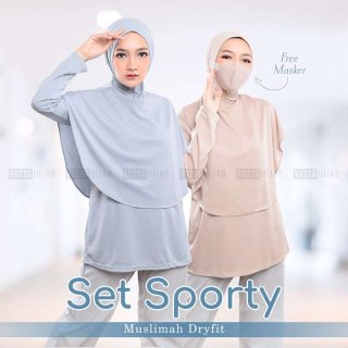 Annaila Hijab Fashion One Set Sporty Muslimah