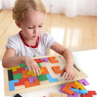 Mainan Anak Puzzle Tangram Tetris Russian Block