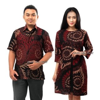 Couple Batik Dres Wanita Kemeja Pria Batik Dua Putri Collection