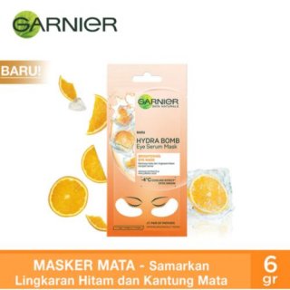 11. Garnier Eye Serum Mask Orange, Melembapkan dan Menyegarkan