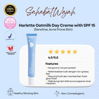 Harlette Oatmilk Day Creme with SPF 15 | Sensitive, Acne Prone Skin