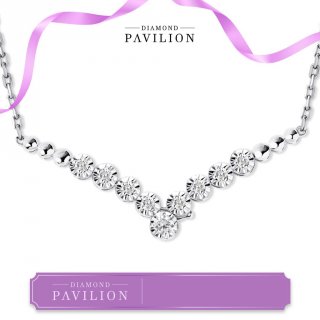 12. Diamond Pavilion Kalung Emas Batu Berlian Violettan Neklace