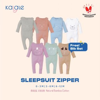28. Kalale Baby Sleepsuit Zipper Plus Celemek Bayi Anti Tembus 