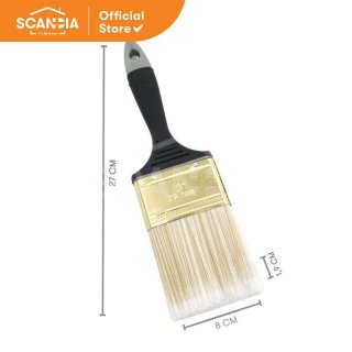 SCANDIA Kuas Cat Paint Brush Rubber Grip 5 Cm (HP0077)