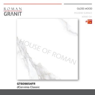 Granit Roman 60x60 Glossy/Lantai Carrara Putih