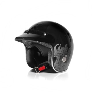 CULTURE HERO Retro Street Helmet X MARZANO - Hitam Doff