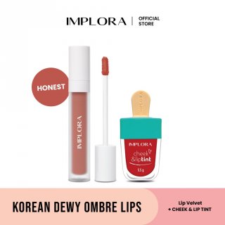 Implora Korean Dewy Ombre Lips (Honest Lip Velvet + Lip Tint)