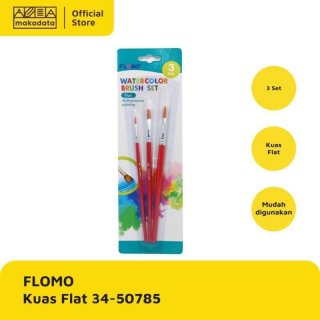 KUAS LUKIS FLAT FLOMO 34-50785 (1 SET) MURAH