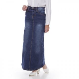 Rok Span Jeans Panjang Wanita