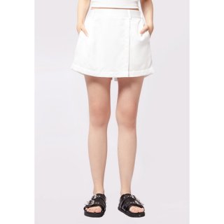 Colorbox Pleated Mini Skirt Off White