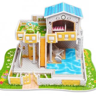 8. Mainan Puzzle 3D Bentuk Rumah, Kompleks Namun Seru
