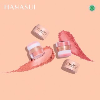 16. Hanasui Perfect Cheek Blush & Go Powder , Tampilan Menjadi Glowing Natural