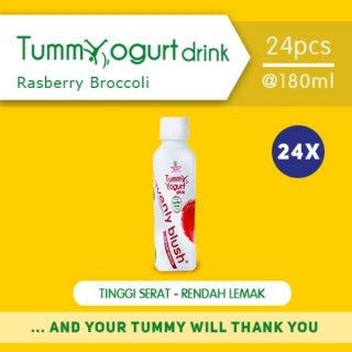 Heavenly Blush Tummy Yogurt Drink Rasberry Broccoli