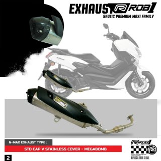 Knalpot ROB1 all New Nmax Aerox Connected Standart Racing Stainless - AEROX OLD