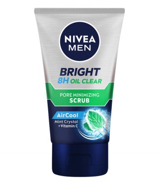 NIVEA Men Bright 8H Oil Clear Pore Minimizing Scrub 100 ml