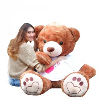 22. Boneka Beruang teddy bear Super Jumbo Bear Saranghaeyo, Memakai Kaos Terlihat Menggemaskan 