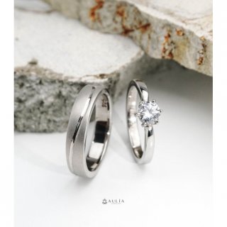26. Cincin Couple Halal Bahan Emas Putih By Aulia Jewelry