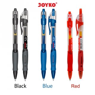11. Gel Pen Pulpen Pena Joyko GP-265 Q Gel 0.5 mm, dengan Pegangan yang Lembut