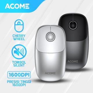 27. Acome Mouse Wireless Silent Click 1600DPI AM500, Desain Elegan dan Simpel 