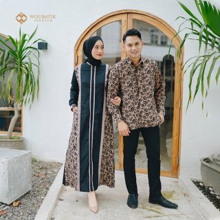 28. WOU BATIK PREMIUM - Gamis Batik Syari Batik Couple Elnara