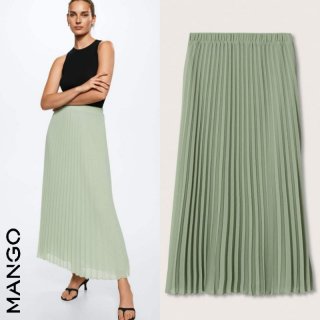 3. Mango - Pleated Midi Skirt, Simpel dan Bagus