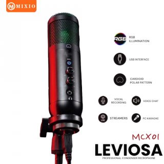MIXIO - MCX01 RGB Microphone / Microphone Condenser Professional RGB