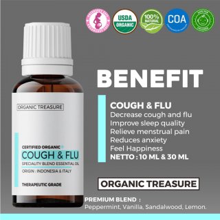 11. Organic Treasure Essential Oil Therapeutic - Cough & Flu
