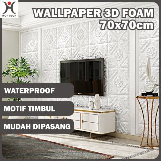 18. Wallpaper Dinding 3D Motif Batik, Tahan Air dan Mudah Dibersihkan