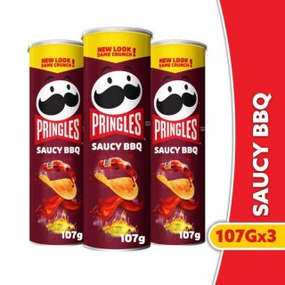 Triple Pack Pringles Barbeque [107 g x 3 Pcs]