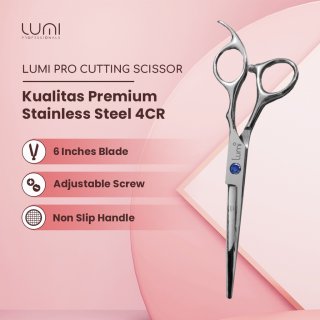 11. Lumi Pro Silver 6 Inch Hair Scissors Gunting Rambut Sasak