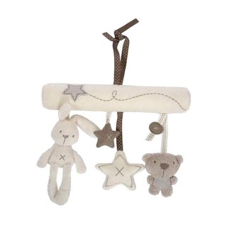 Bluelans Baby Cute Rattle Soft Plush Cartoon Rabbit Teddybear Musical Cot Crib Hanging Toy