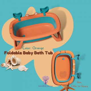 5. Foldable Baby Bathtub dengan Motif Kepiting Lucu