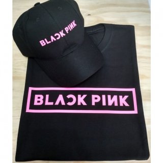 Kaos Blackpink Paket Topi Baju Lengan Pendek T-Shirt Atasan Blackpink K-Pop Korea Pria Wanita BP